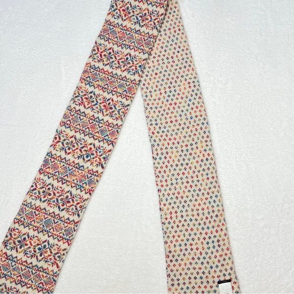 J. Crew Wool Fair Isle Scarf Winter Ski Multicolor PreppyGossip Girl Aspen Layer - Picture 2 of 10